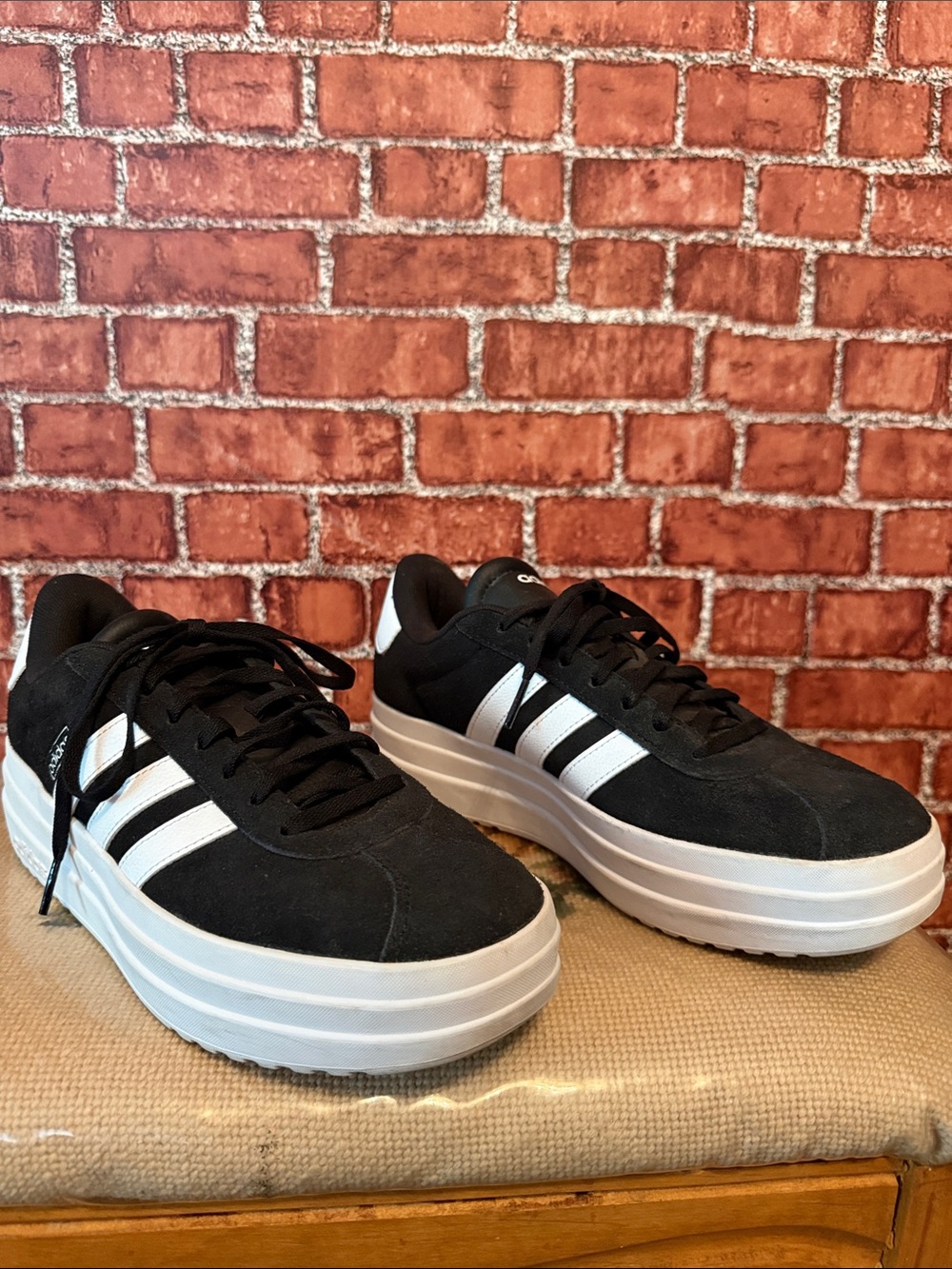Adidas Black and White Platform Women's Sneakers